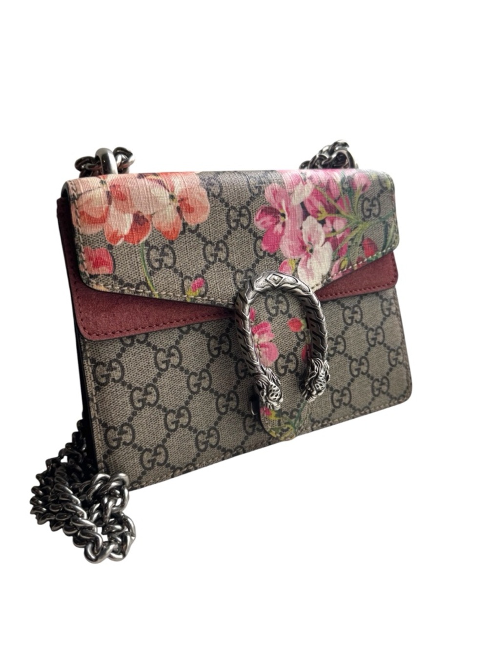 Gucci GG Supreme Crossbody Mini Blooms Dionysus Bag Limited Edition Pink Beige - Picture 2 of 16